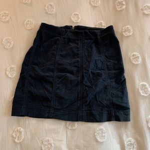 Free People Navy Corduroy Skirt